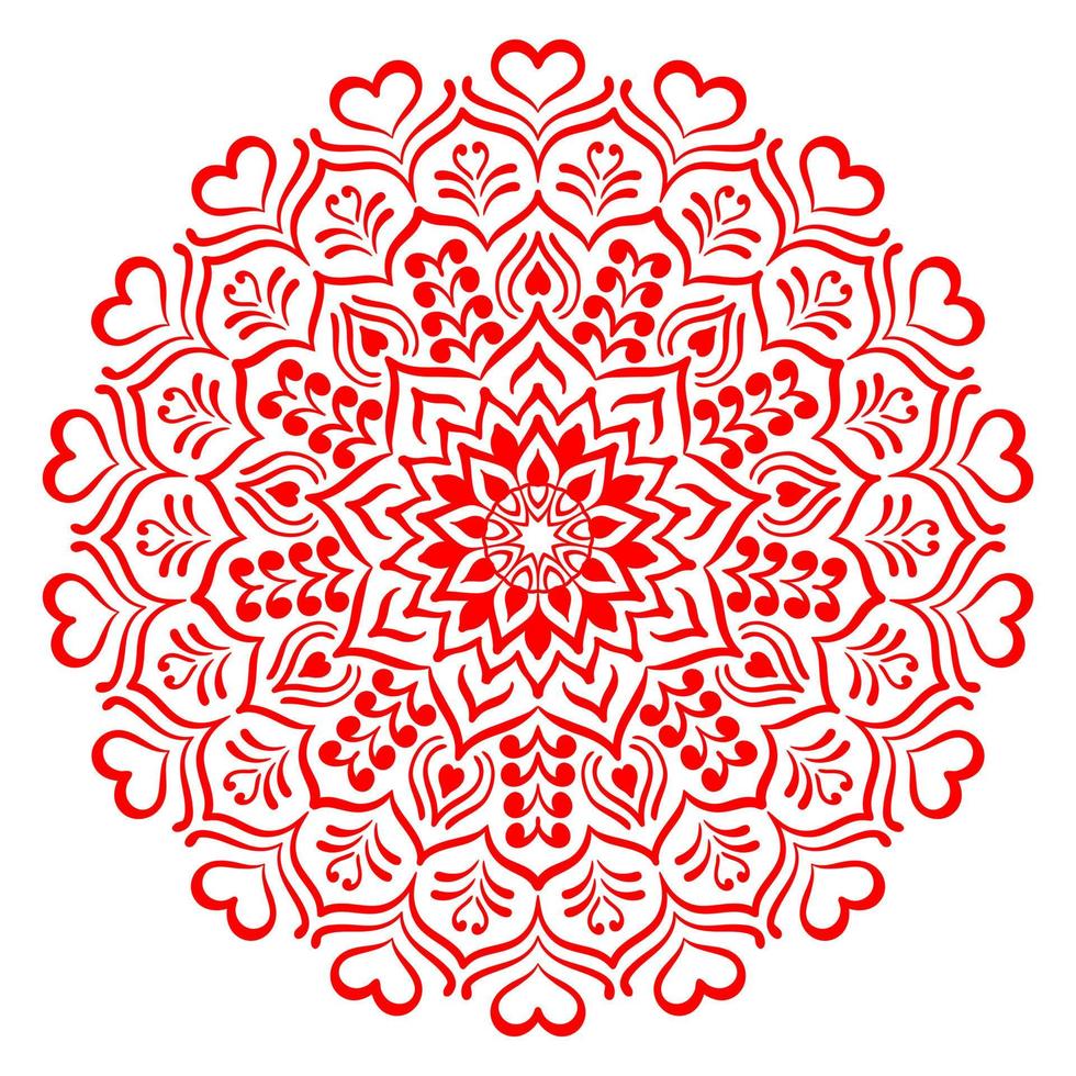 mandala pattern for Coloring book page. Round Mandala with floral style. vector