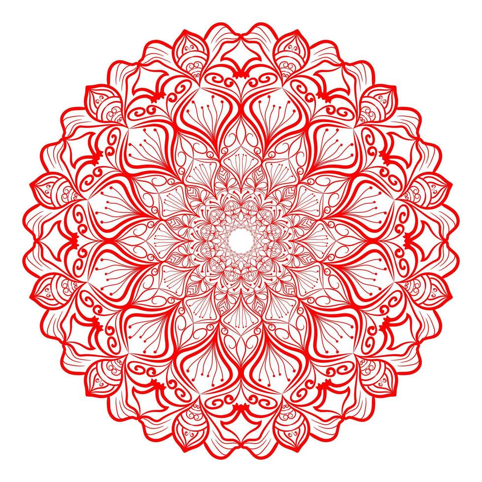mandala pattern for Coloring book page. Round Mandala with floral style. vector