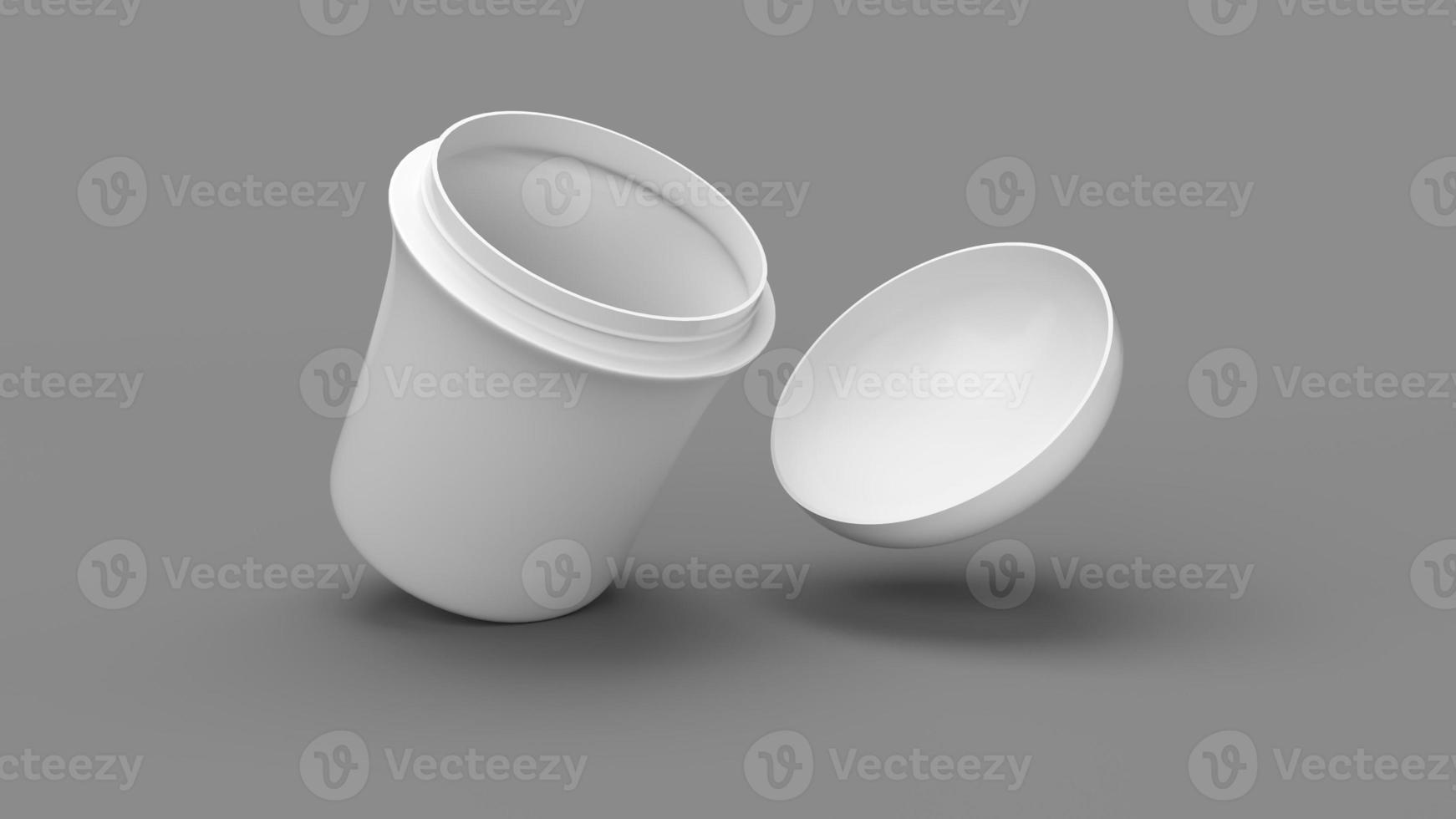 Dome cosmetic jar Blank Cosmetic Container for Cream 3D rendering photo