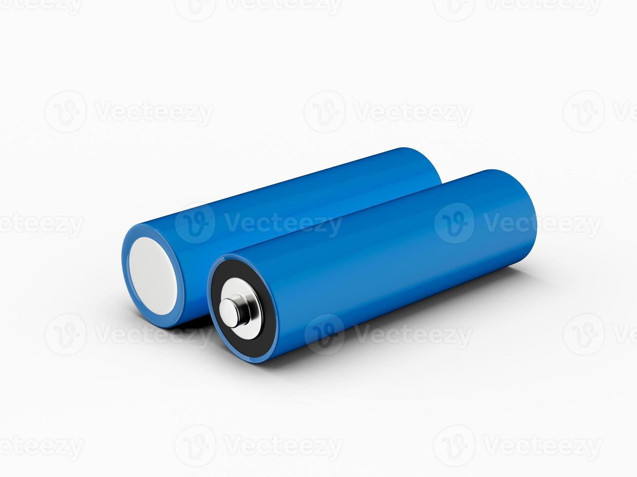 batería de tamaño aa aislada sobre fondo blanco batería recargable en blanco ilustración 3d de tamaño aa o aaa foto