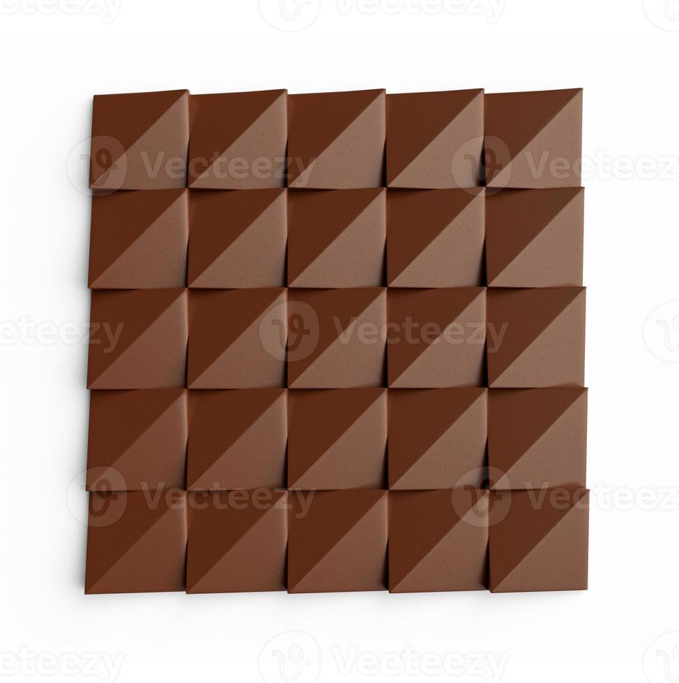 barra de chocolate estilo moderno low poly 3d ilustración foto