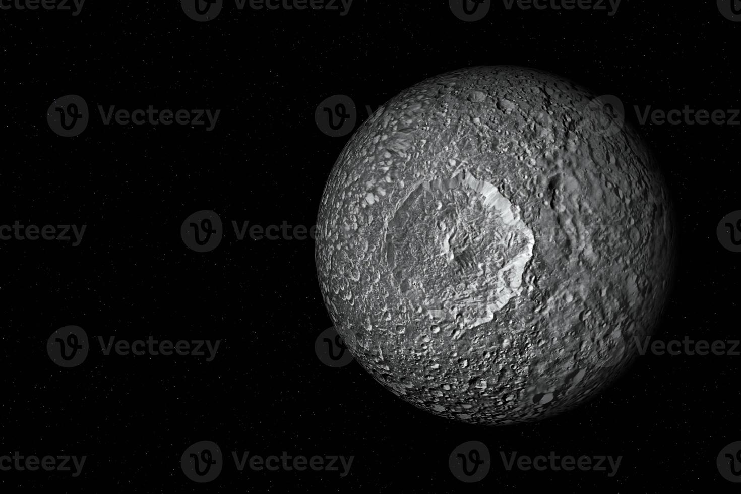 Mimas, the moon of Saturn - Solar System photo