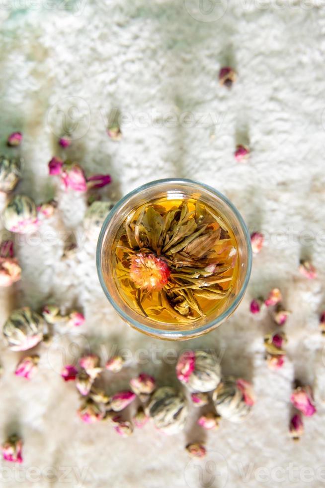 Blooming Tea Ball Flower photo