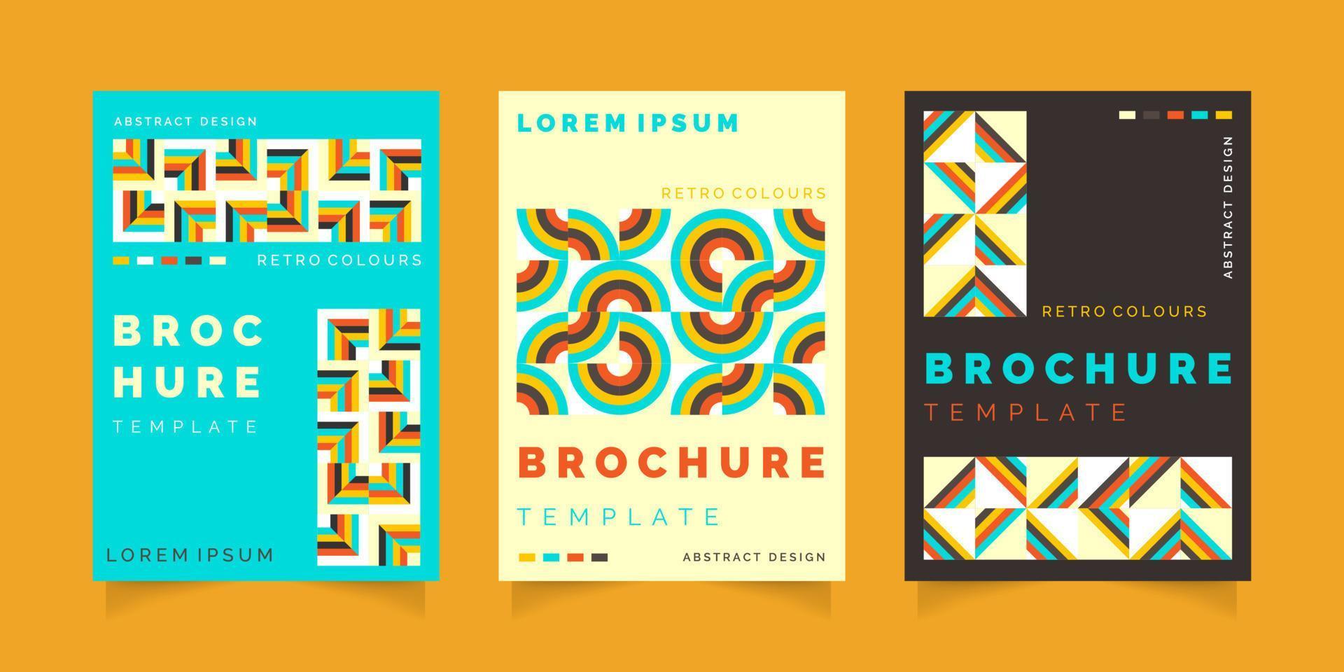 Abstract cover a4 paper design collection vector