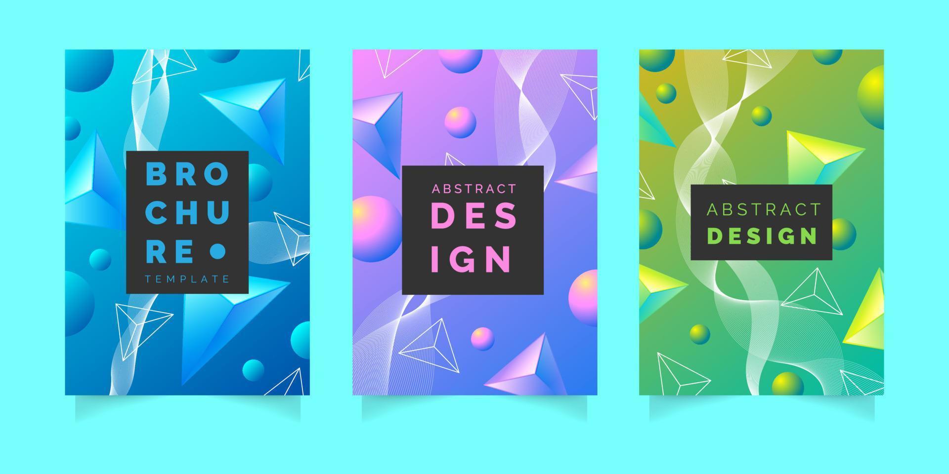 Abstract cover a4 paper design collection vector