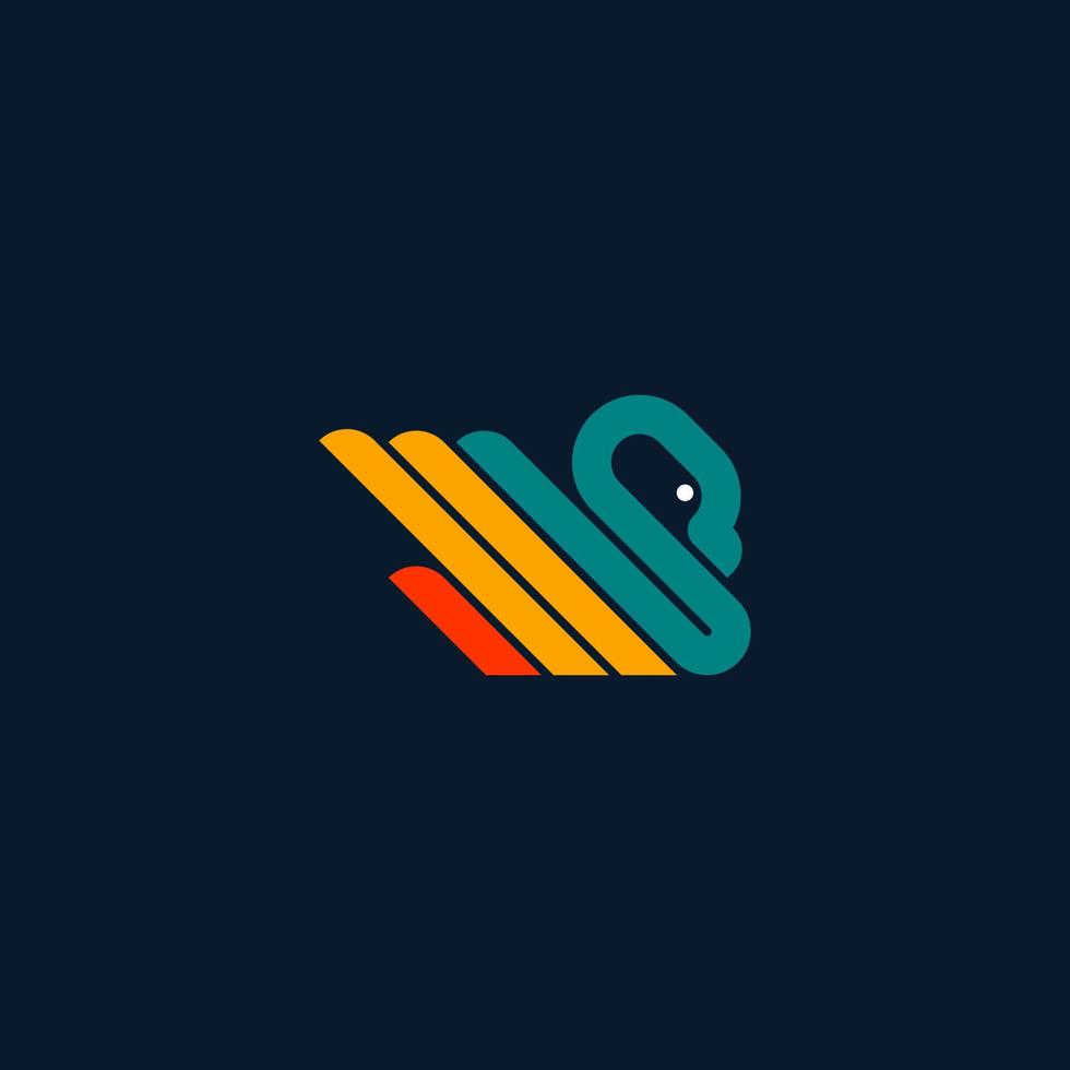 Swan logo design. Animal logo. vector