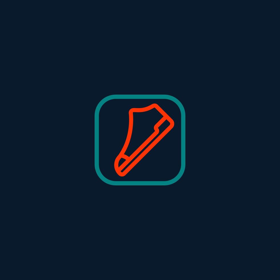 diseño del logotipo del icono del zapato. vector