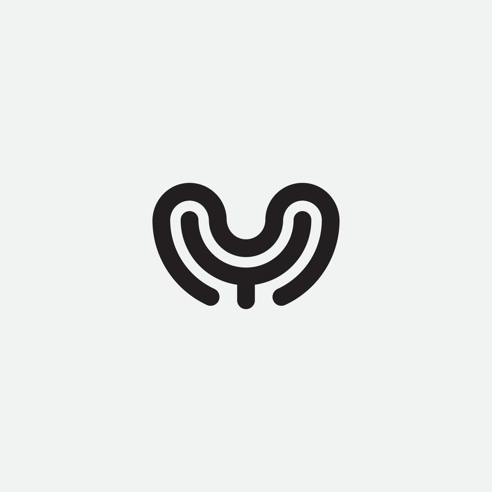 MY letter monogram logo design. vector