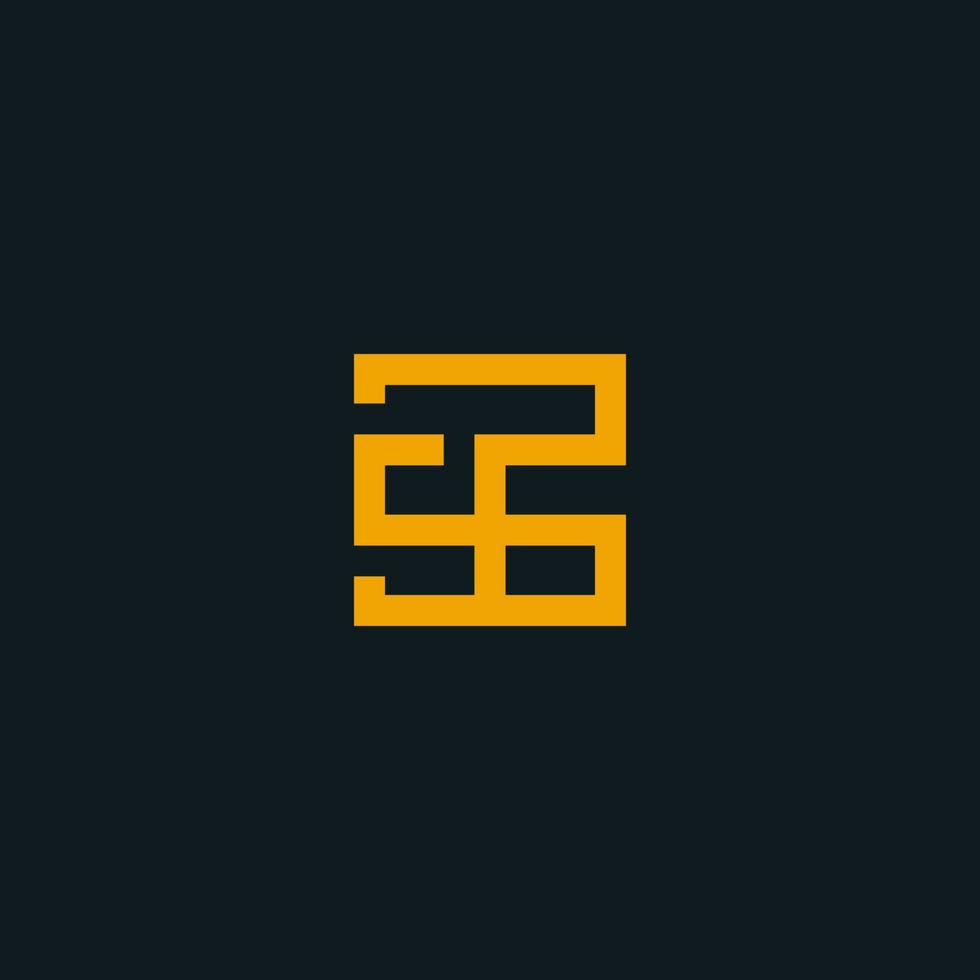 Initial letter PS or SP monogram logo design. vector