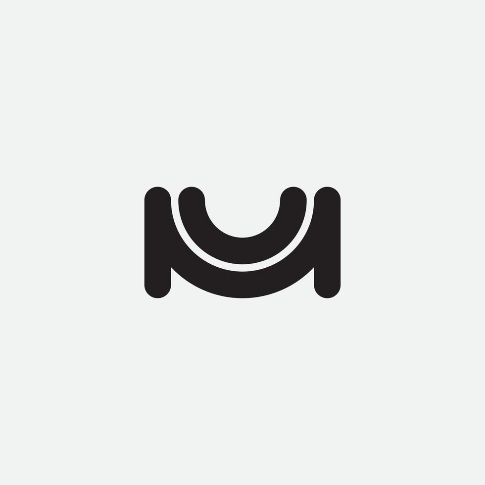 UM letter monogram logo design. vector