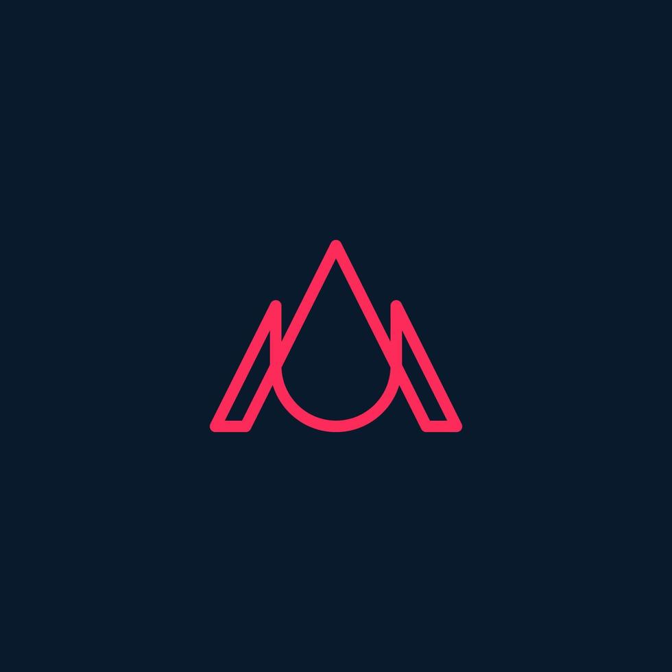 AM initial monogram logo design. vector