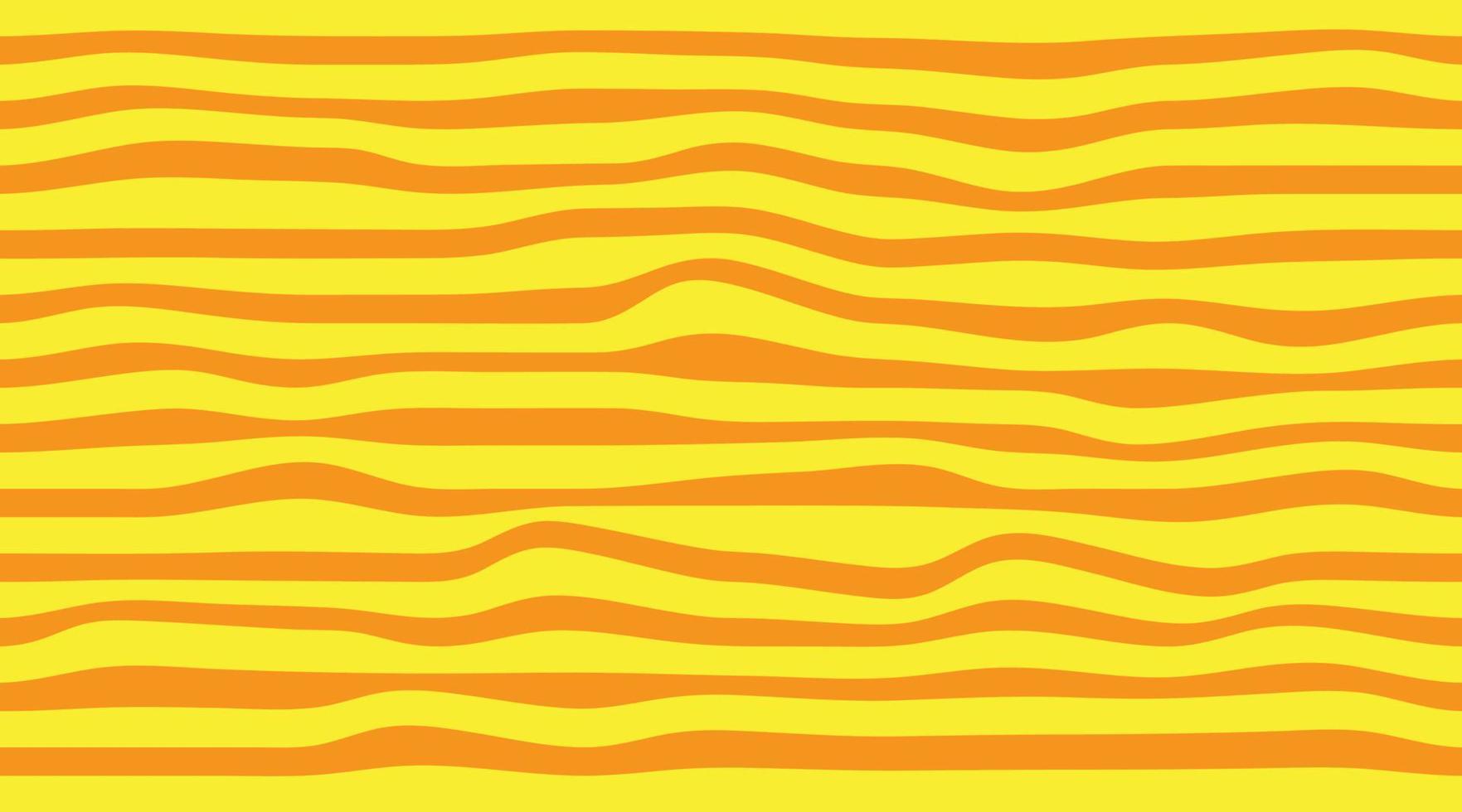 Wavy lines hand drawn pattern. Abstract geometric background design. Vector orange and yellow pattern