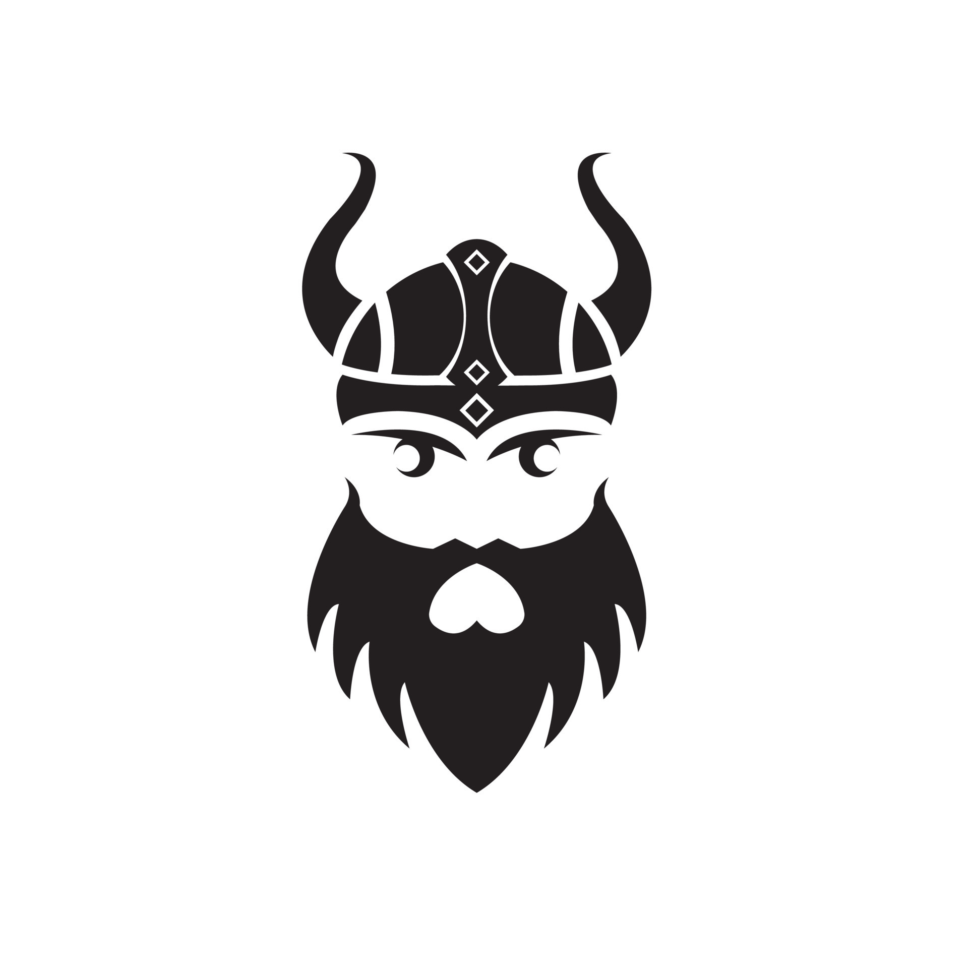 vikings logo black and white