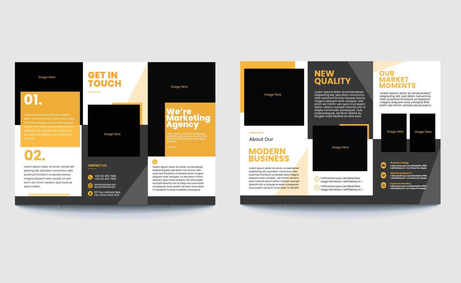 Tri-Fold Brochure Design vector