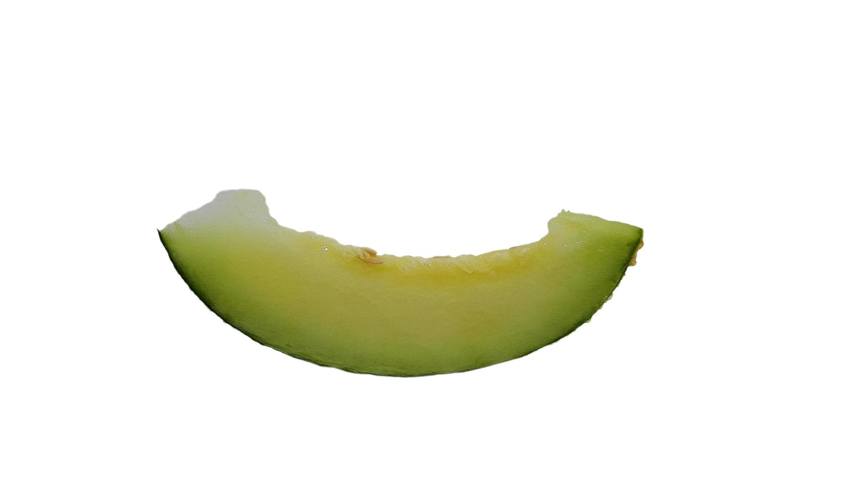 The green melon isolated on a white background. photo