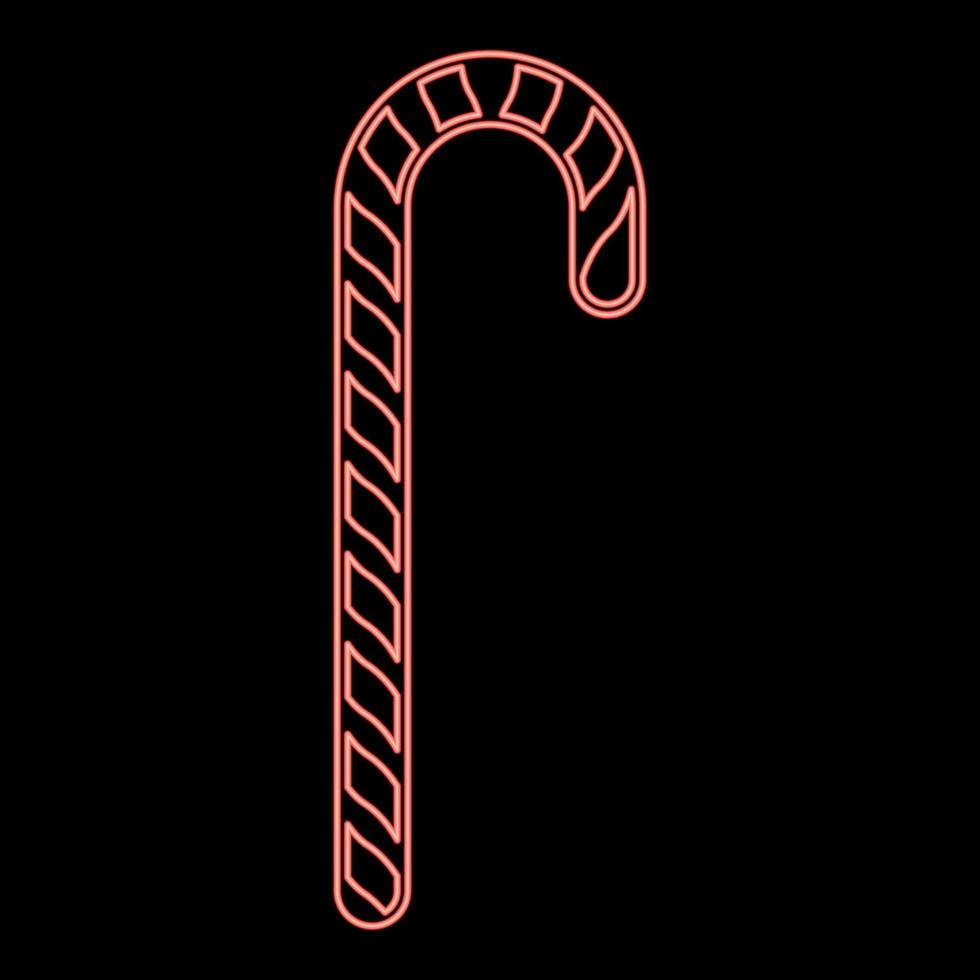 Neon candy cane red color vector illustration flat style image