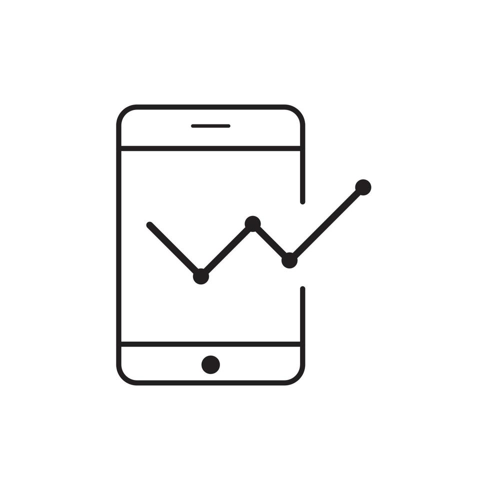 Diagram icon vector line