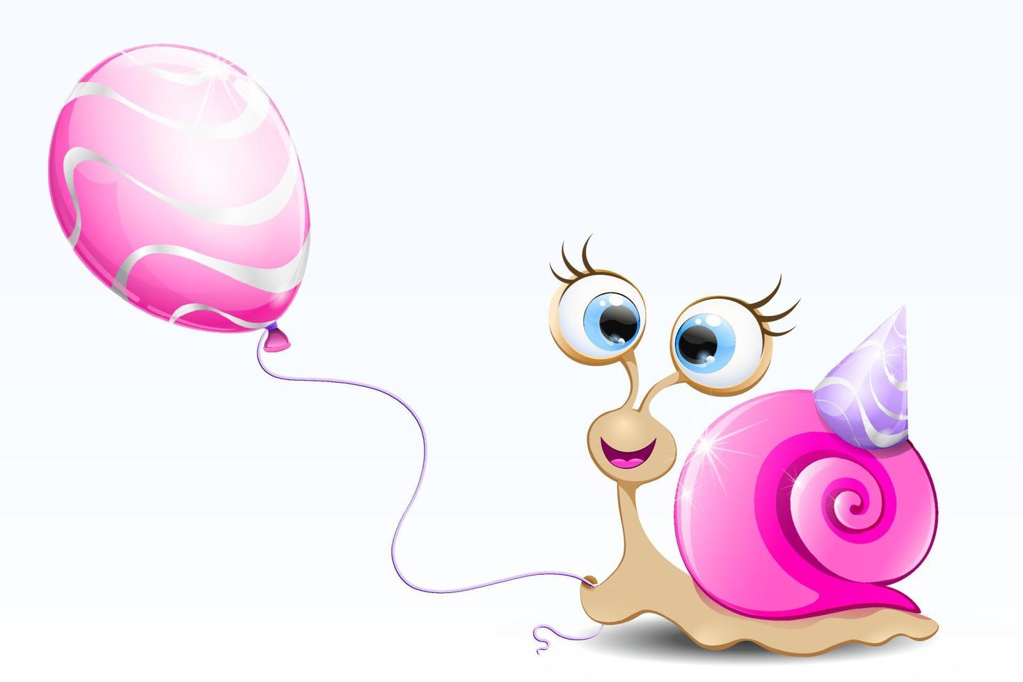 Snail girl birthDay vector