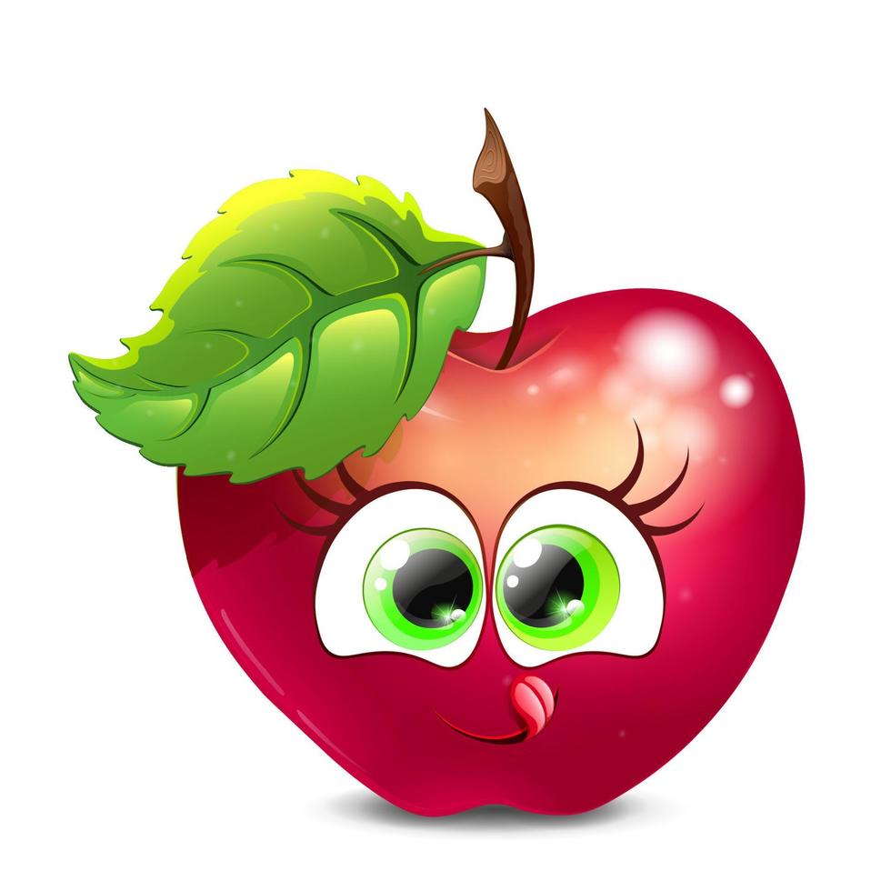 Apple red cute vector