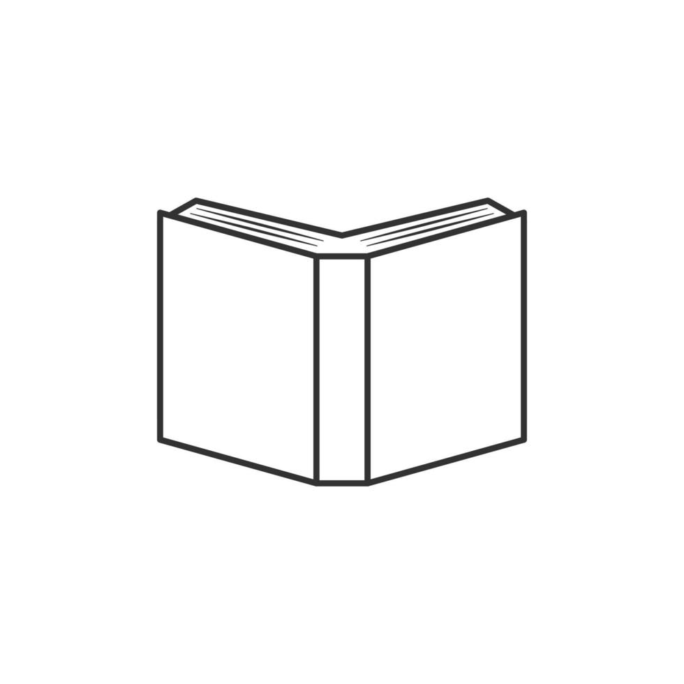 Vector book icon in outline style