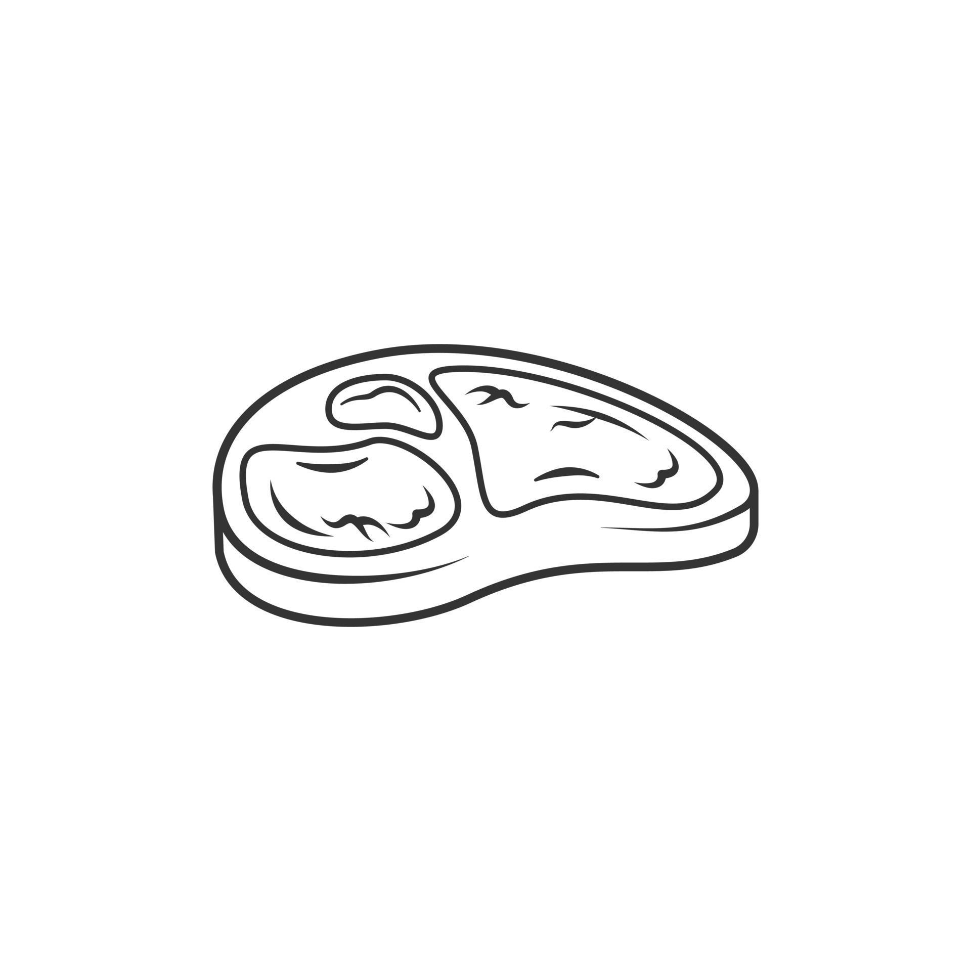 Vector meat icon with outline style 7450136 Vector Art at Vecteezy
