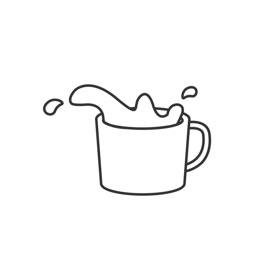 icono de café vectorial en estilo de esquema vector