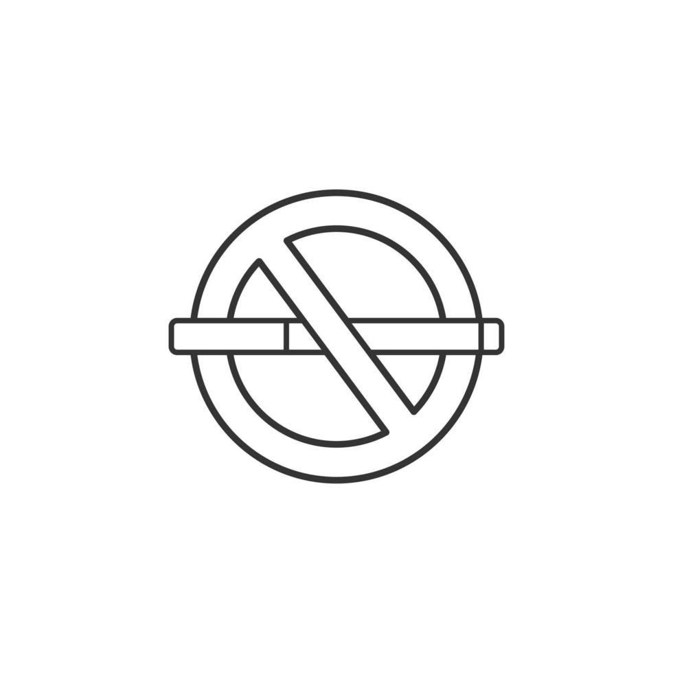 Vector no smoking icon in outline style