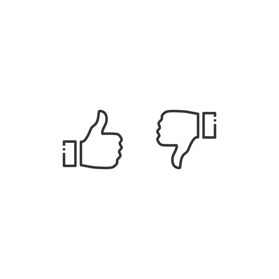 Thumbs up and thumbs down icons vector