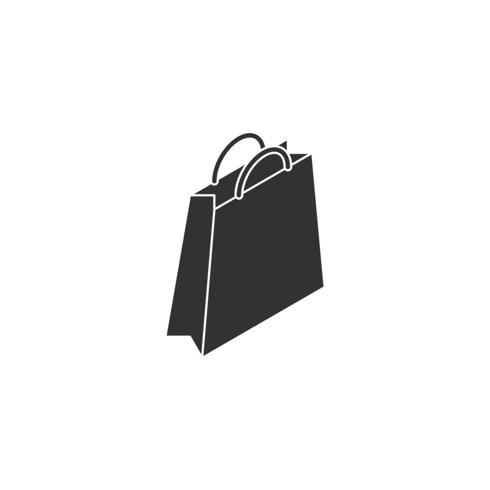 Shopping bag silhouette icon vector illustration