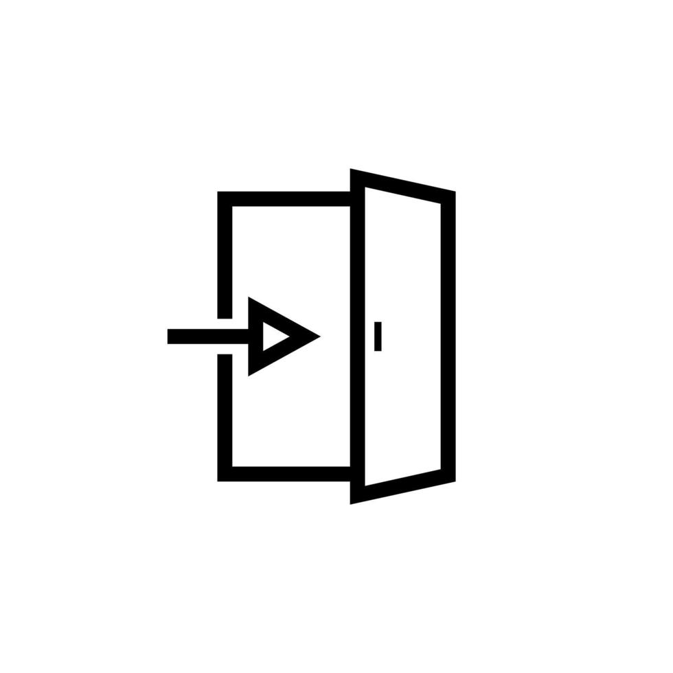 Exit icon isolated on white background vector