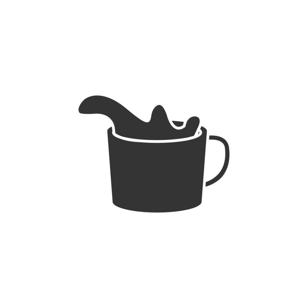 icono de café vectorial en estilo de silueta vector