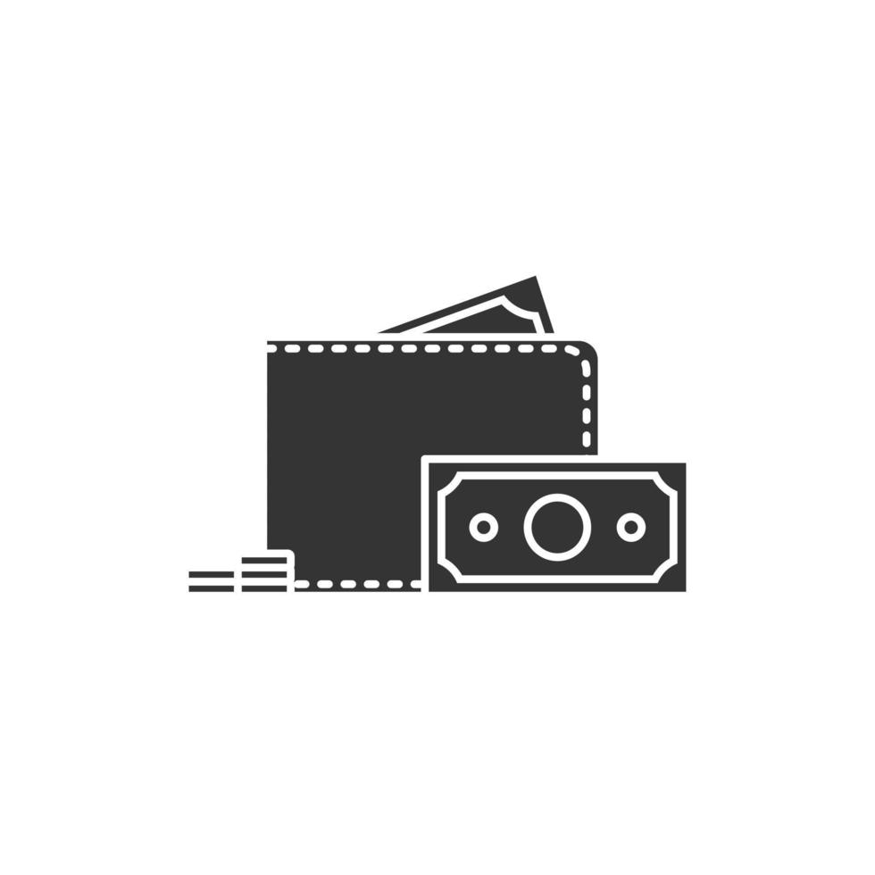 Wallet Icon in trendy flat style isolated on white background vector