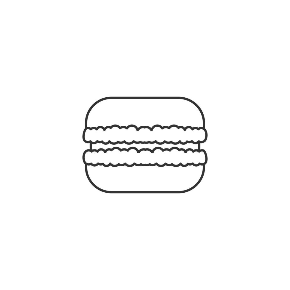 Macaroon outline icon. Premium style design for cake Shop collection vector