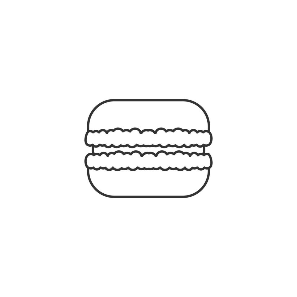 Macaroon outline icon. Premium style design for cake Shop collection vector