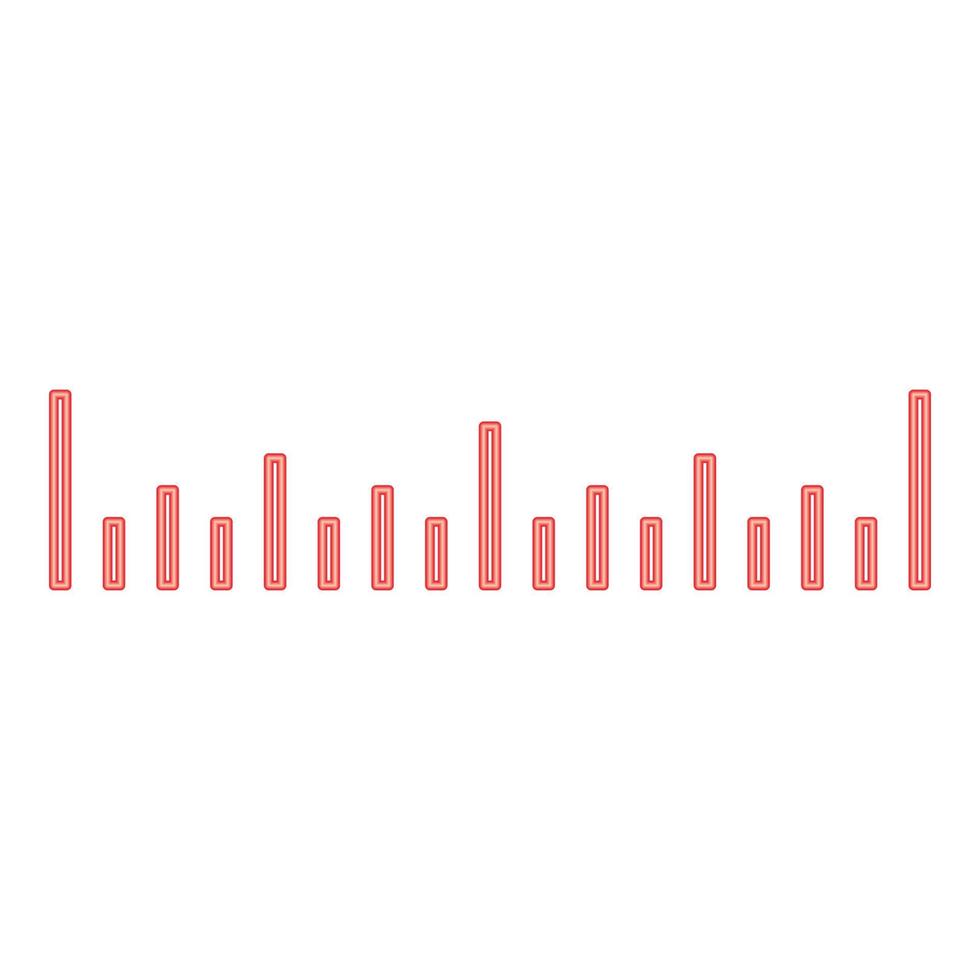 Neon scale ruler red color vector illustration image flat style