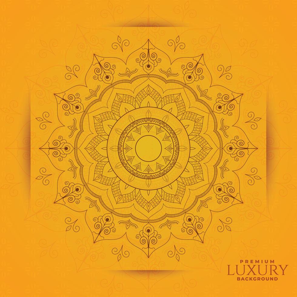 Luxury Mandala Background design Vector Template. Ornamental circular mandala with golden color