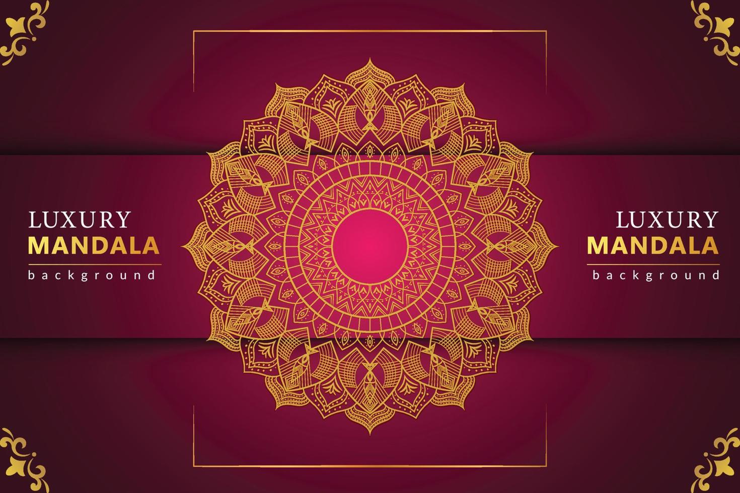 Luxury Mandala Background design Vector Template. Ornamental circular mandala with golden color