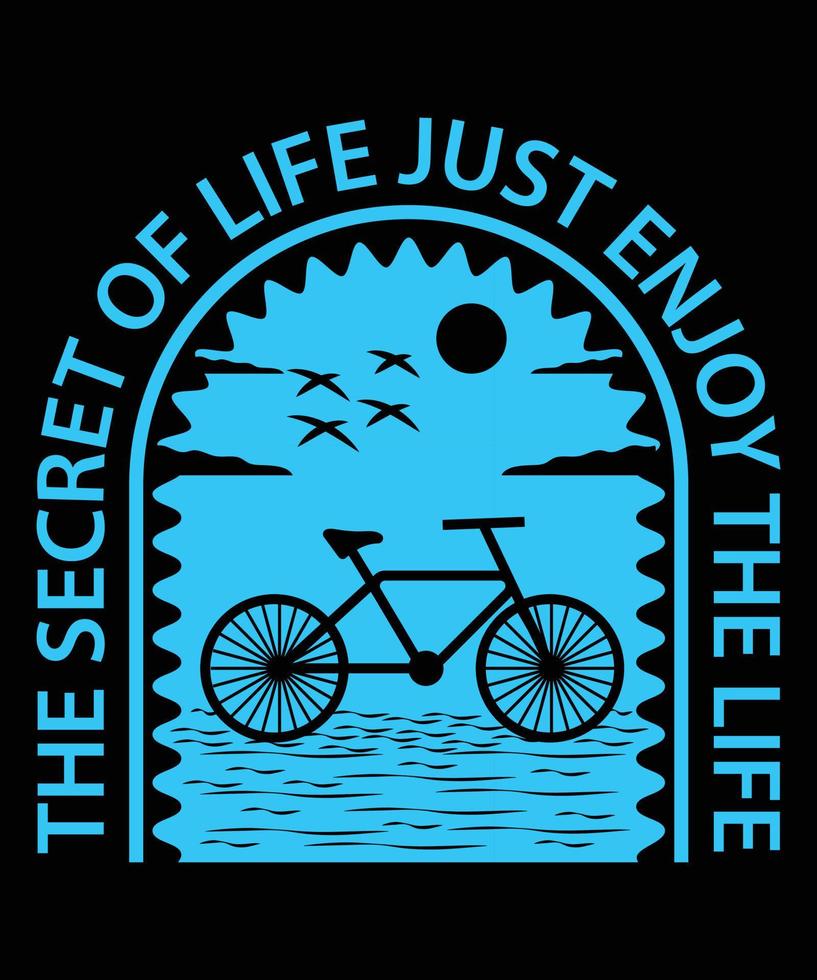 el secreto de la vida simplemente disfruta el diseño de la camiseta de la vida vector