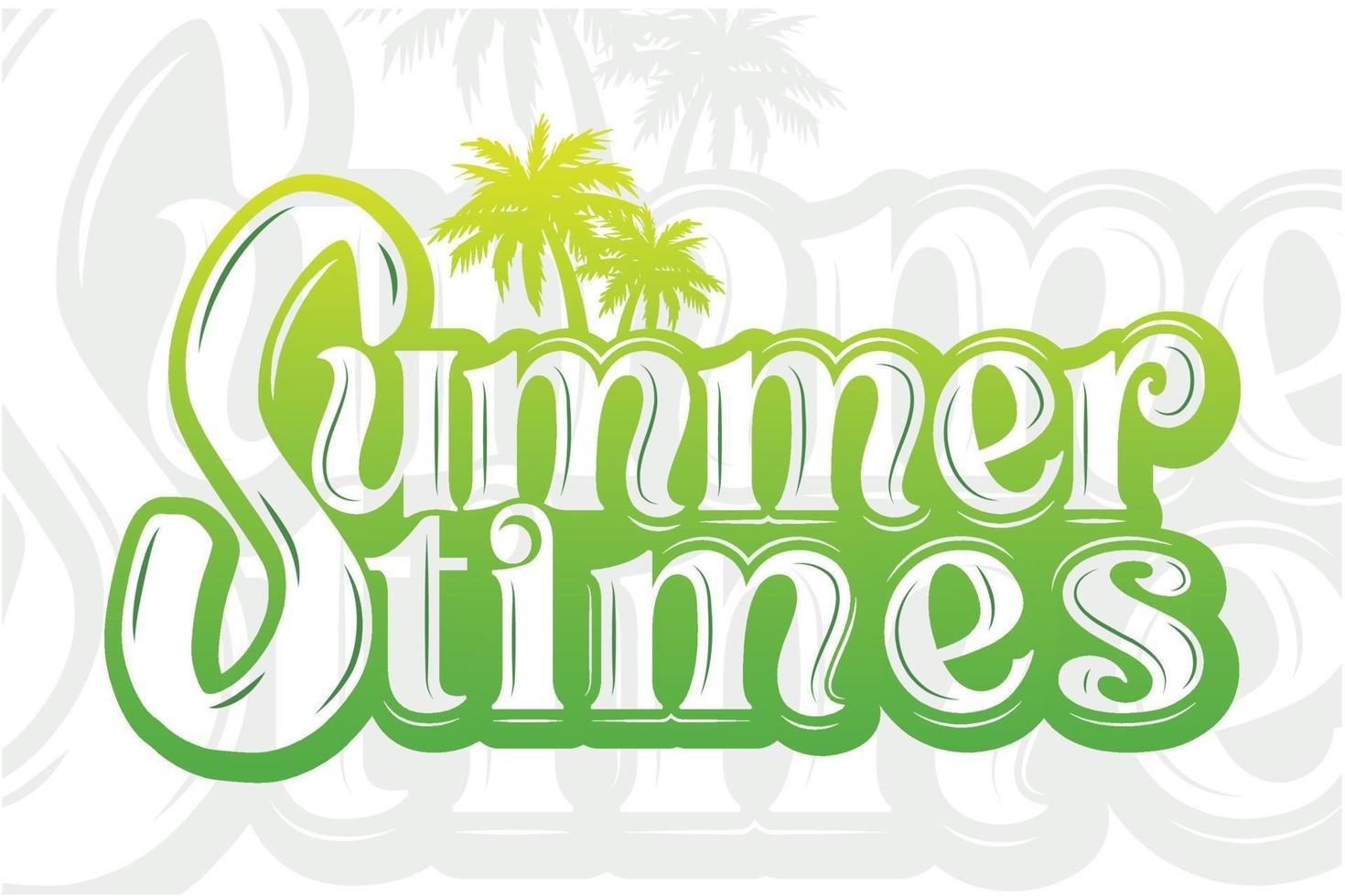 summer times typography t shirt design vector