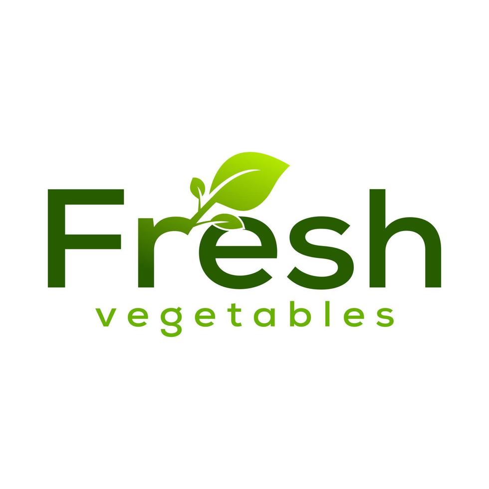 Fresh Vegetables Demo Logo Free Vector