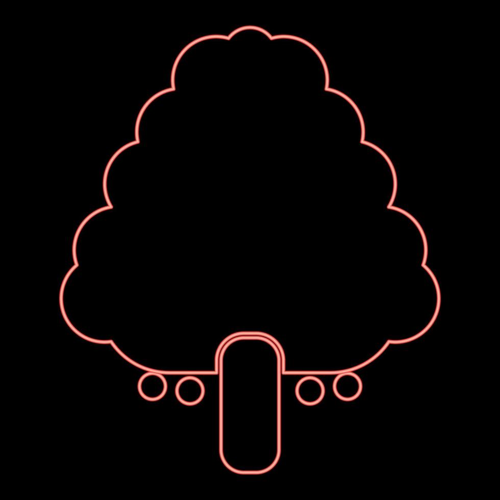 Neon fruit tree red color vector illustration flat style image