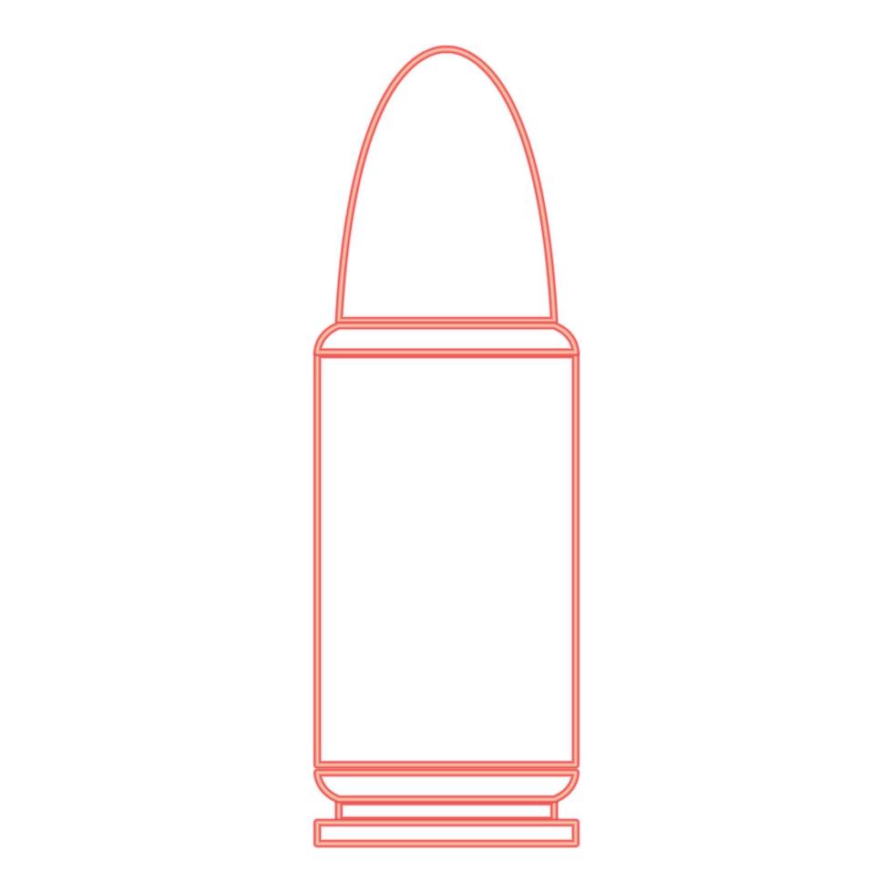 balas de neón color rojo simple ilustración vectorial imagen de estilo plano vector