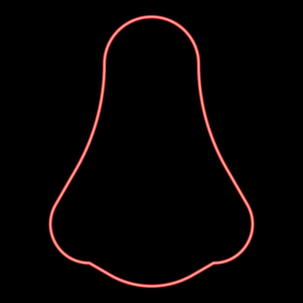 Neon nose red color vector illustration image flat style