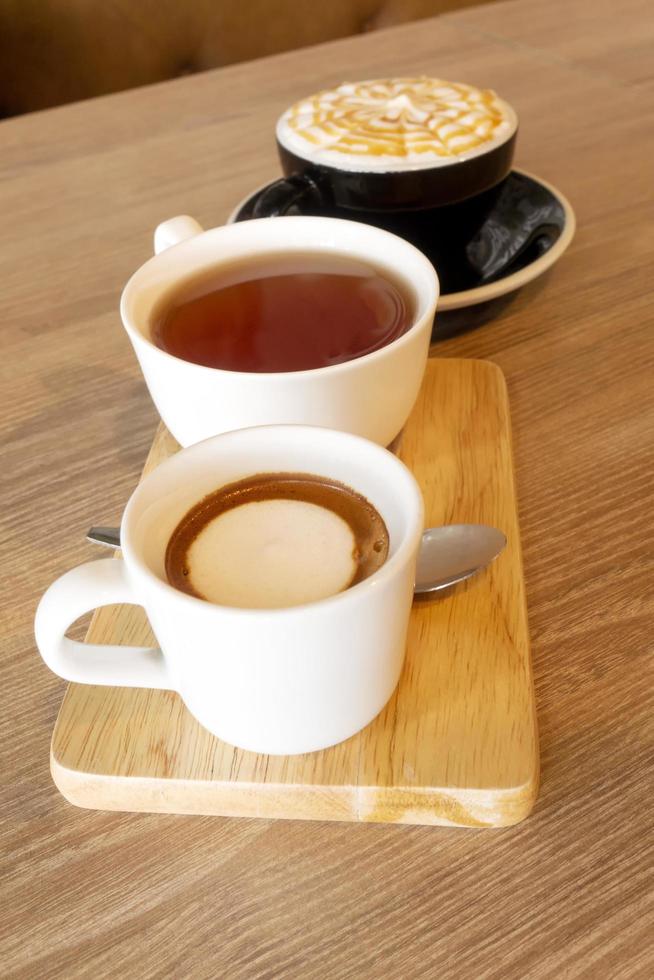 Hot coffee and hot tea photo
