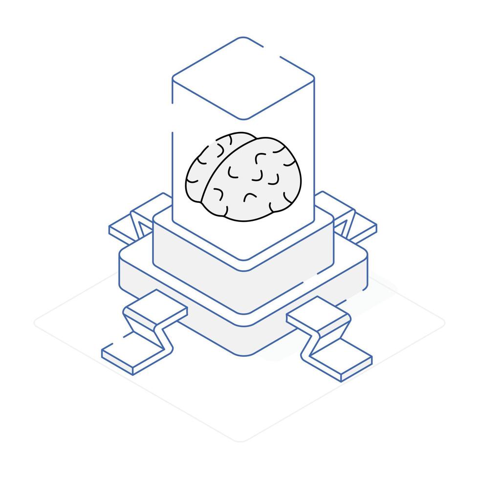 Mind preservation icon in isometric style vector