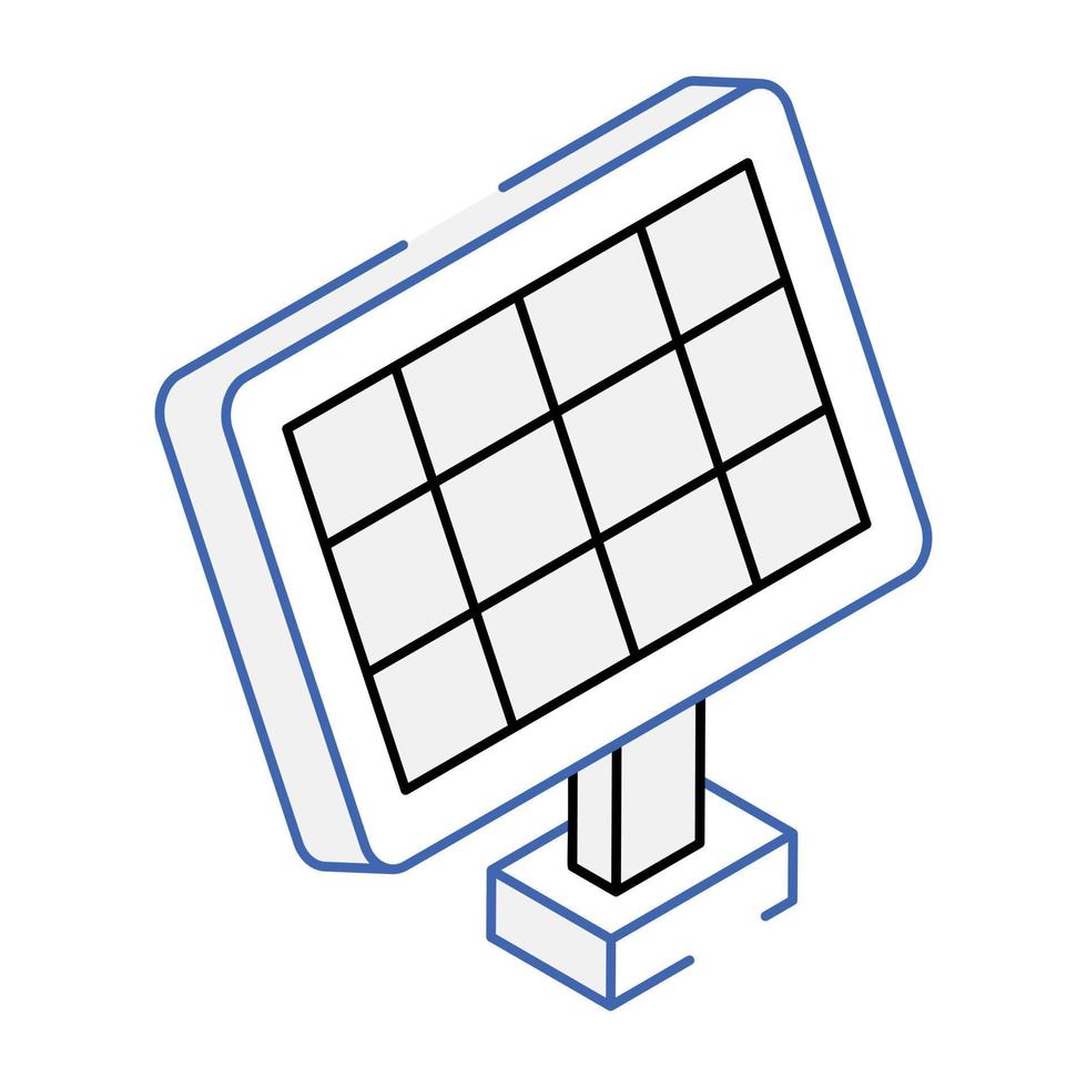 Solar panel isometric icon is up for premium use vector