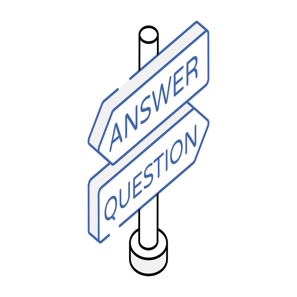 Trendy isometric icon of signpost vector
