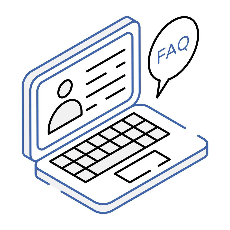 Trendy outline icon of a webinar vector