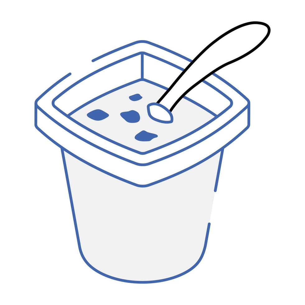 Well-designed isometric icon of soup bowl vector