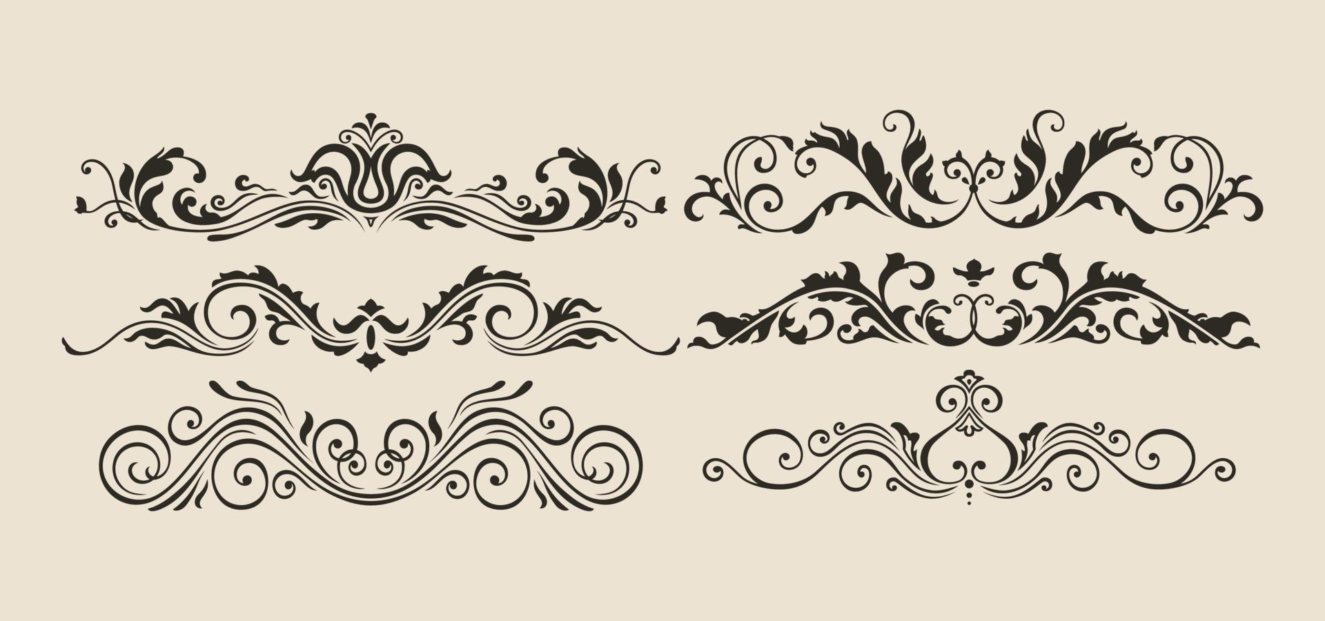 Decorative elements, border and page rules 7451827 Vector Art at Vecteezy